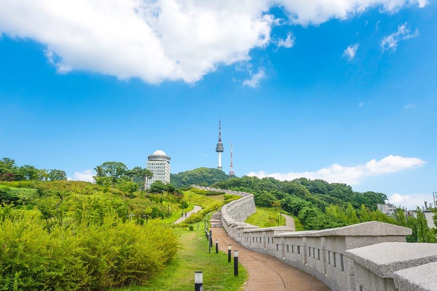 Khung cảnh bình yên tại công viên NamSan